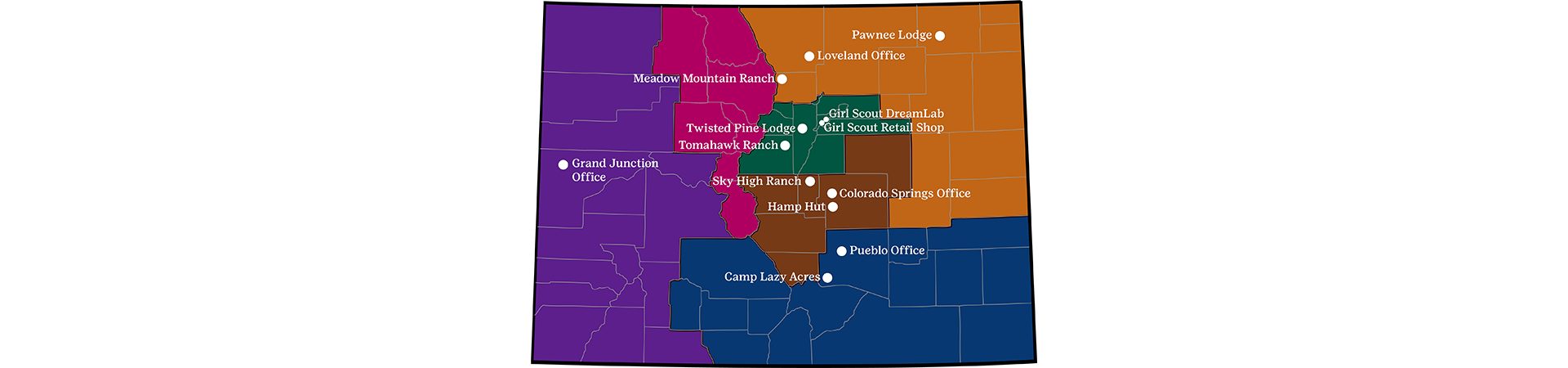  Girl Scouts of Colorado Regional Map 